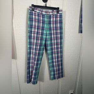 Vineyard Vines Boys Seaway Plaid Club Pants Size 16 EUC